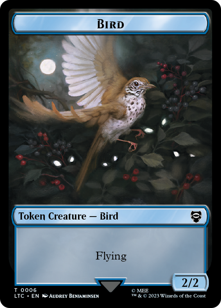 Elf Warrior // Bird Double Sided Token [The Lord of the Rings: Tales of Middle-Earth Commander Tokens] | Fandemonia Ltd
