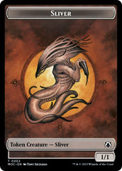 Goblin // Sliver Double-Sided Token [March of the Machine Commander Tokens] | Fandemonia Ltd