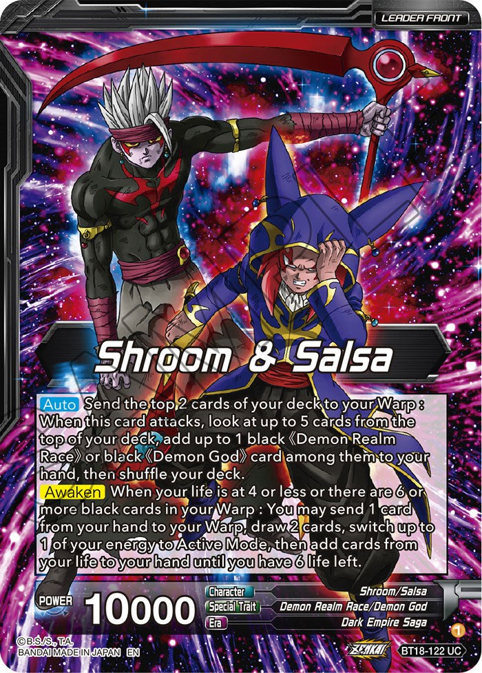 Shroom & Salsa // Demon God Shroom & Salsa, Deadly Genius (BT18-122) [Dawn of the Z-Legends Prerelease Promos] | Fandemonia Ltd