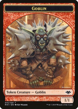 Goblin (010) // Golem (018) Double-sided Token [Modern Horizons Tokens] | Fandemonia Ltd