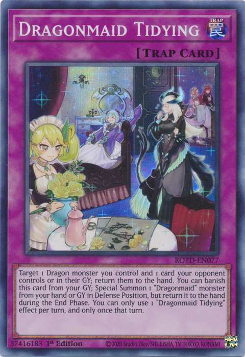 Dragonmaid Tidying [ROTD-EN077] Super Rare | Fandemonia Ltd