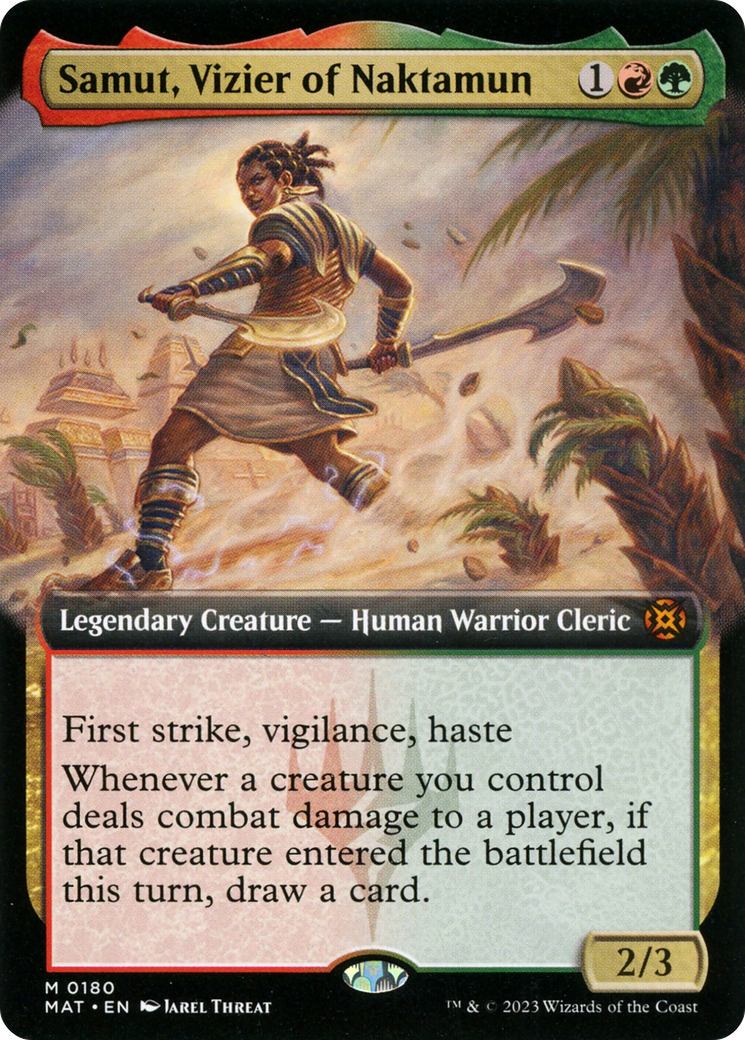 Samut, Vizier of Naktamun (Extended Art) [March of the Machine: The Aftermath] | Fandemonia Ltd
