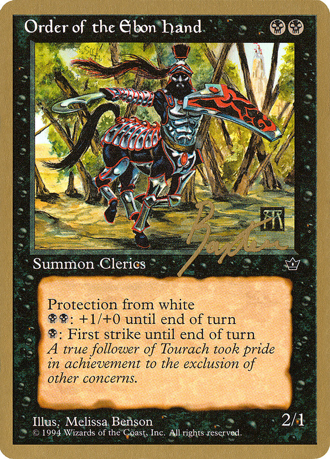 Order of the Ebon Hand (Benson) (George Baxter) [Pro Tour Collector Set] | Fandemonia Ltd