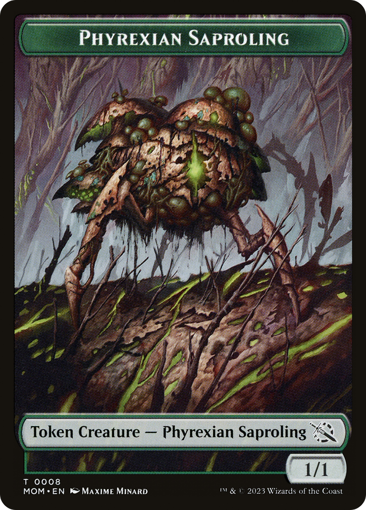 Monk // Phyrexian Saproling Double-Sided Token [March of the Machine Tokens] | Fandemonia Ltd