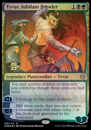 Tyvar, Jubilant Brawler [Phyrexia: All Will Be One Prerelease Promos] | Fandemonia Ltd