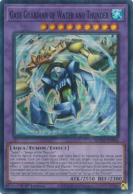 Gate Guardian of Water and Thunder [MAZE-EN006] Super Rare | Fandemonia Ltd
