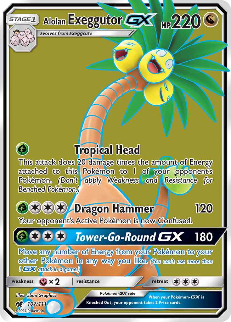 Alolan Exeggutor GX (107/111) [Sun & Moon: Crimson Invasion] | Fandemonia Ltd