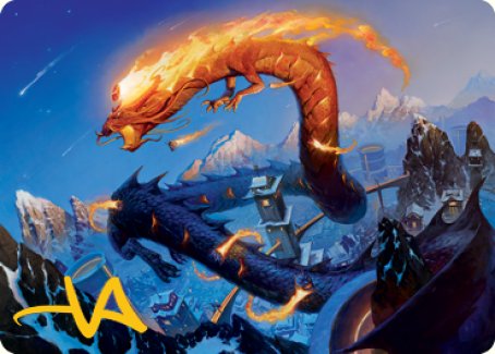 Atsushi, the Blazing Sky 1 Art Card (Gold-Stamped Signature) [Kamigawa: Neon Dynasty Art Series] | Fandemonia Ltd