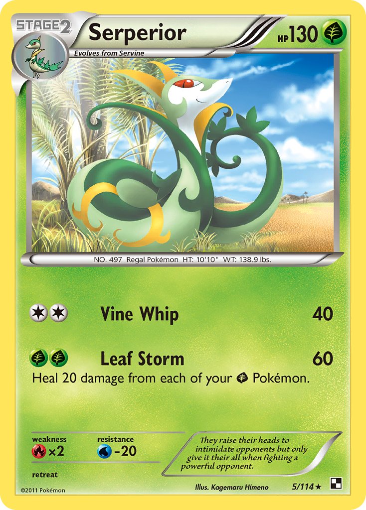 Serperior (5/114) (Cracked Ice Holo) (Theme Deck Exclusive) [Black & White: Base Set] | Fandemonia Ltd