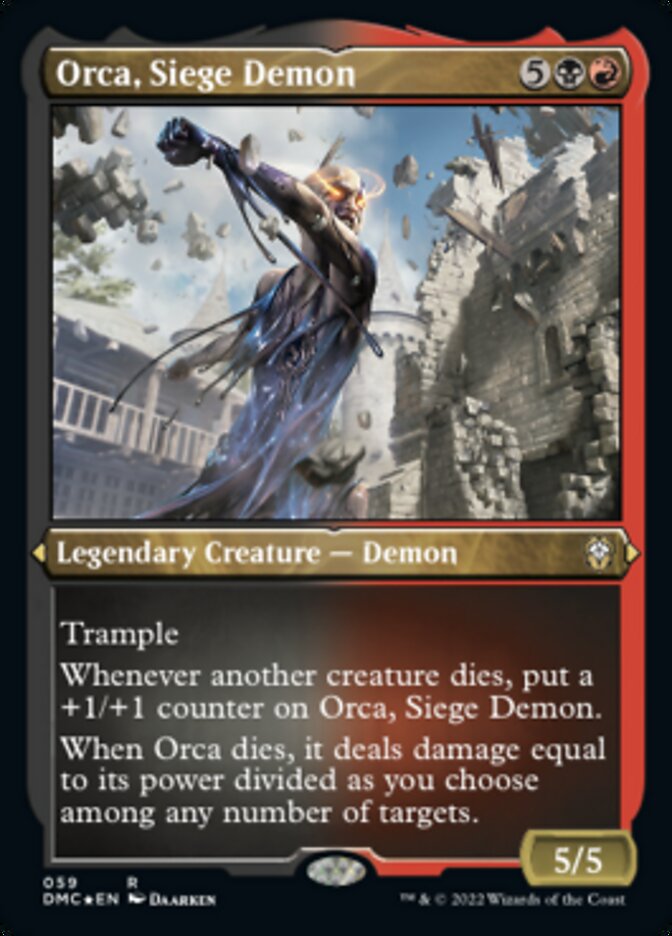 Orca, Siege Demon (Foil Etched) [Dominaria United Commander] | Fandemonia Ltd