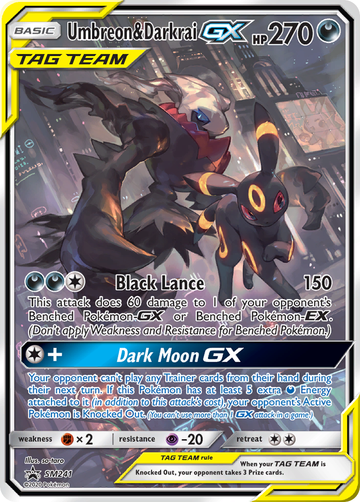 Umbreon & Darkrai GX (SM241) (Jumbo Card) [Sun & Moon: Black Star Promos] | Fandemonia Ltd