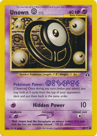 Unown [O] (69/75) [Neo Discovery Unlimited] | Fandemonia Ltd