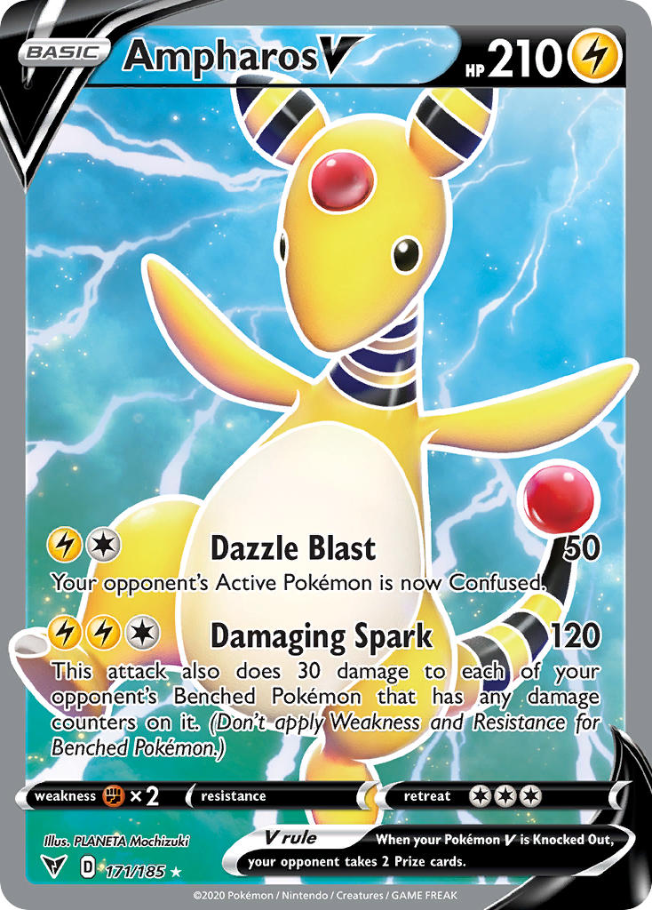 Ampharos V (171/185) [Sword & Shield: Vivid Voltage] | Fandemonia Ltd