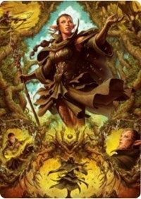 Nissa of Shadowed Boughs 2 Art Card [Zendikar Rising Art Series] | Fandemonia Ltd