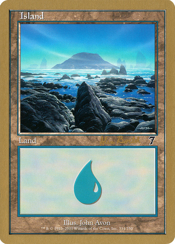Island (ab334) (Alex Borteh) [World Championship Decks 2001] | Fandemonia Ltd