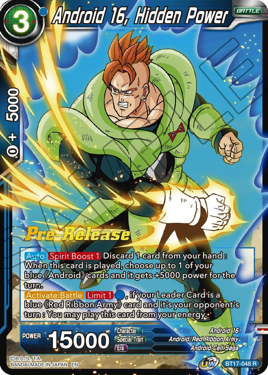 Android 16, Hidden Power (BT17-048) [Ultimate Squad Prerelease Promos] | Fandemonia Ltd