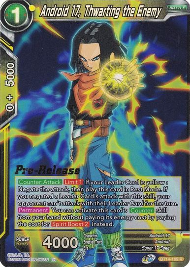 Android 17, Thwarting the Enemy (BT14-109) [Cross Spirits Prerelease Promos] | Fandemonia Ltd