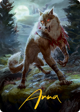 Arlinn, the Moon's Fury 1 Art Card (Gold-Stamped Signature) [Innistrad: Midnight Hunt Art Series] | Fandemonia Ltd