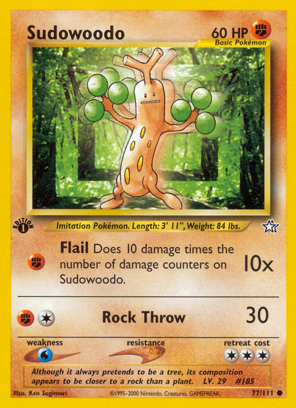 Sudowoodo (77/111) [Neo Genesis 1st Edition] | Fandemonia Ltd
