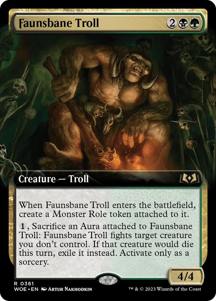 Faunsbane Troll (Extended Art) [Wilds of Eldraine] | Fandemonia Ltd