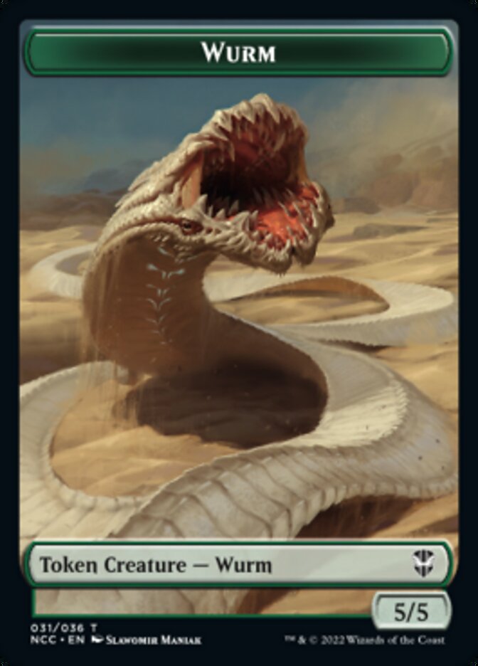 Elf Warrior // Wurm Double-sided Token [Streets of New Capenna Commander Tokens] | Fandemonia Ltd