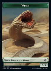 Elf Warrior // Wurm Double-sided Token [Streets of New Capenna Commander Tokens] | Fandemonia Ltd