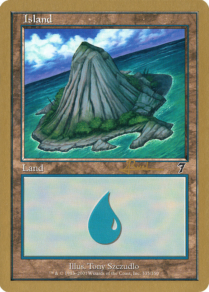 Island (ar335) (Antoine Ruel) [World Championship Decks 2001] | Fandemonia Ltd