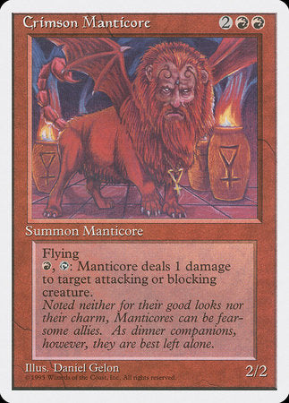 Crimson Manticore [Fourth Edition] | Fandemonia Ltd