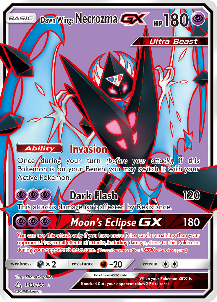 Dawn Wings Necrozma GX (143/156) [Sun & Moon: Ultra Prism] | Fandemonia Ltd