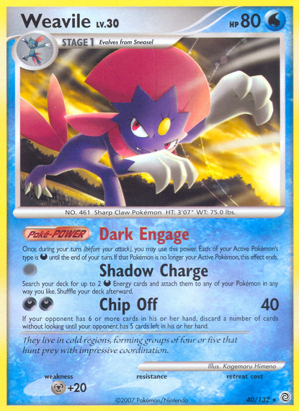 Weavile (40/132) [Diamond & Pearl: Secret Wonders] | Fandemonia Ltd