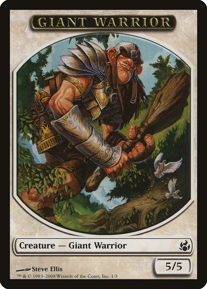 Giant Warrior [Morningtide Tokens] | Fandemonia Ltd