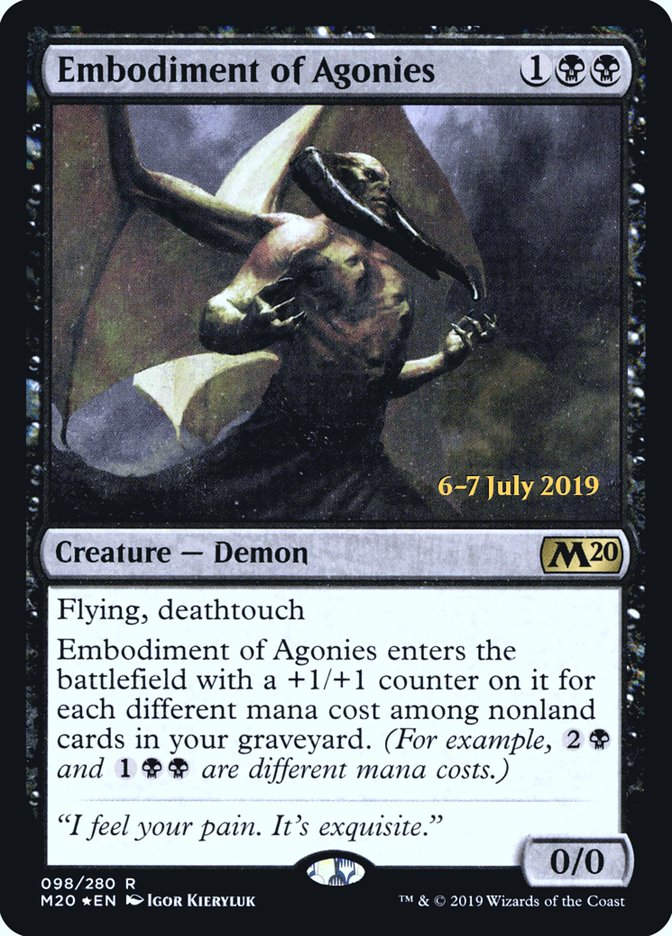 Embodiment of Agonies  [Core Set 2020 Prerelease Promos] | Fandemonia Ltd