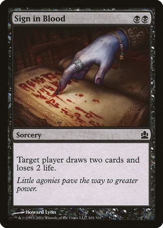 Sign in Blood [Commander 2011] | Fandemonia Ltd
