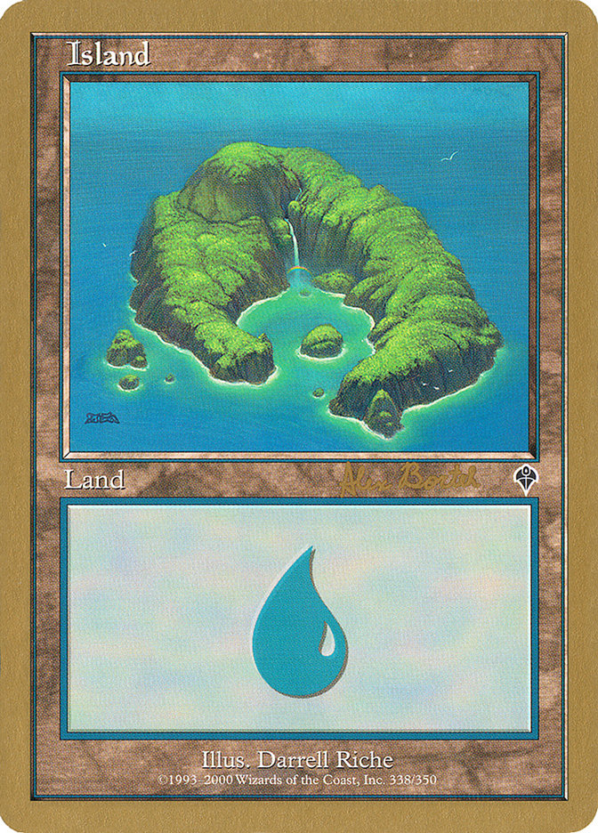 Island (ab338) (Alex Borteh) [World Championship Decks 2001] | Fandemonia Ltd