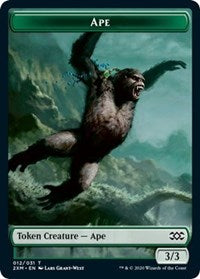 Ape // Golem Double-sided Token [Double Masters Tokens] | Fandemonia Ltd