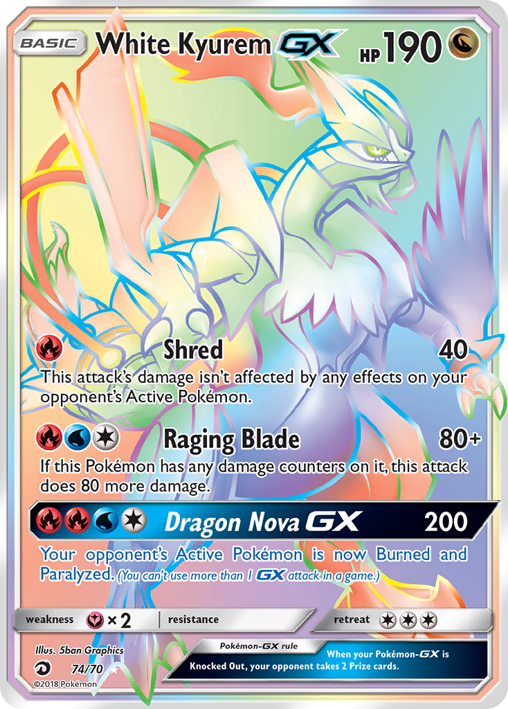 White Kyurem GX (74/70) [Sun & Moon: Dragon Majesty] | Fandemonia Ltd