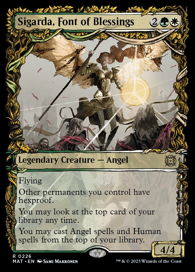 Sigarda, Font of Blessings (Showcase Halo Foil) [March of the Machine: The Aftermath] | Fandemonia Ltd