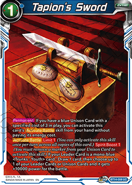 Tapion's Sword (BT14-059) [Cross Spirits] | Fandemonia Ltd