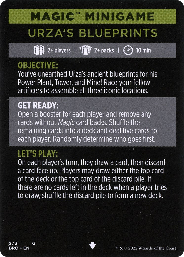 Urza's Blueprints (Magic Minigame) [The Brothers' War Minigame] | Fandemonia Ltd