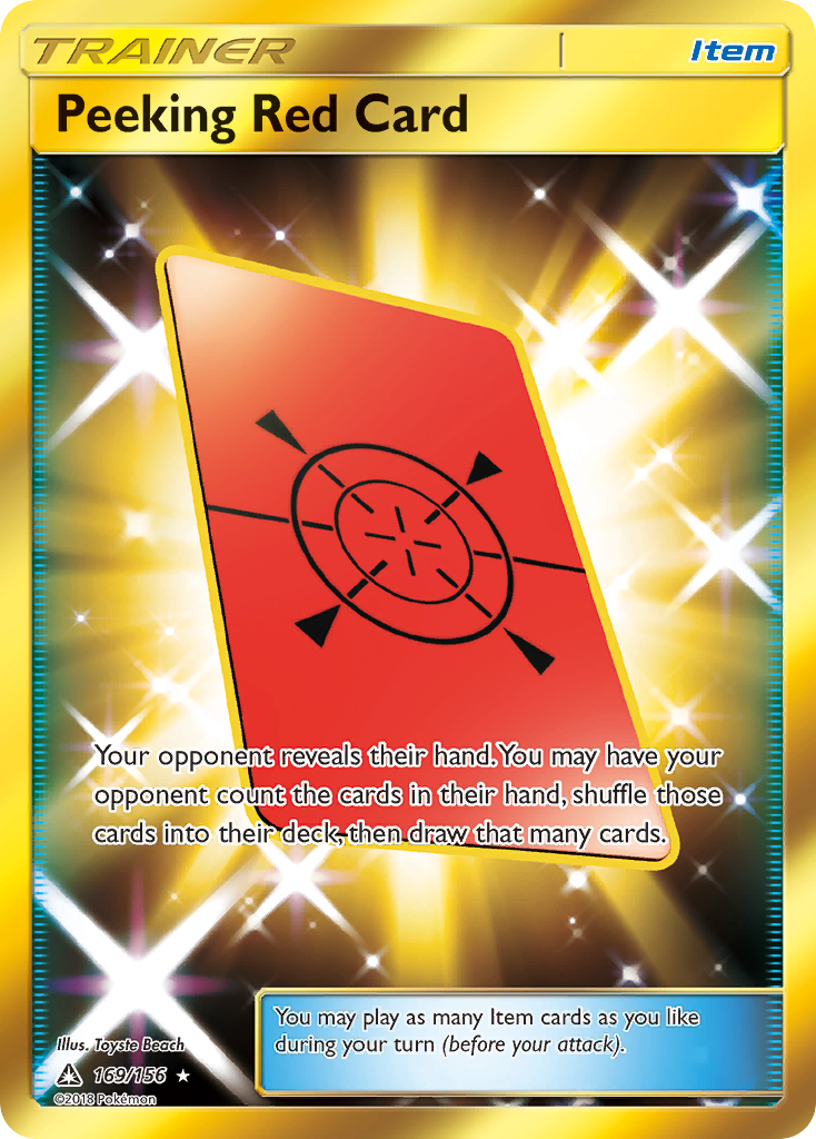 Peeking Red Card (169/156) [Sun & Moon: Ultra Prism] | Fandemonia Ltd