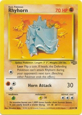 Rhyhorn (61/64) [Jungle Unlimited] | Fandemonia Ltd