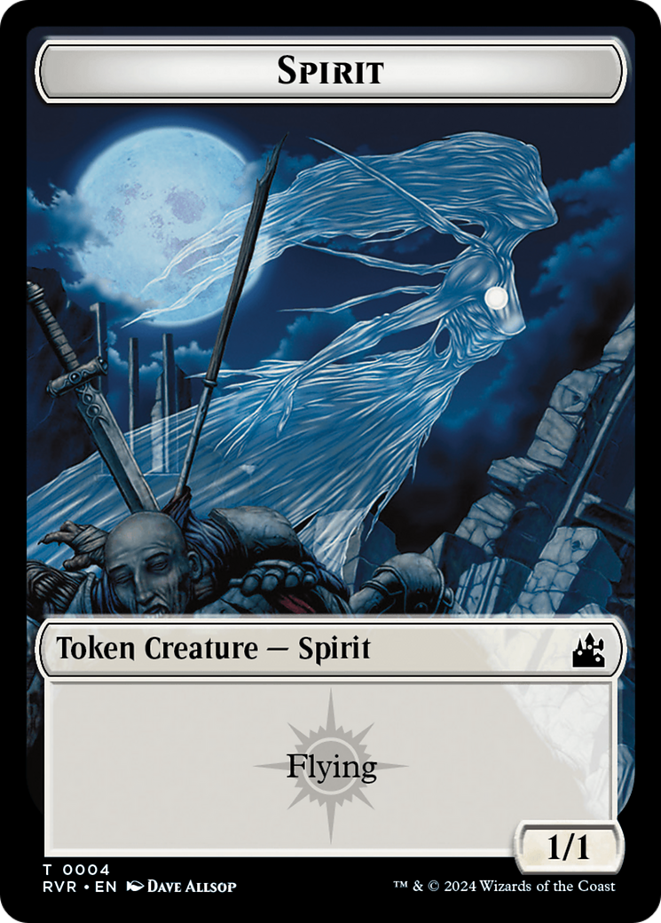 Bird // Spirit (0004) Double-Sided Token [Ravnica Remastered Tokens] | Fandemonia Ltd