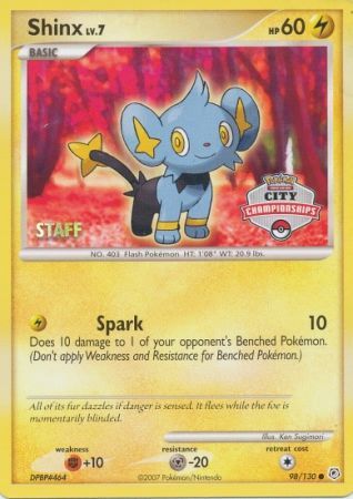 Shinx (98/130) (Staff City Championships Promo) [Nintendo: Black Star Promos] | Fandemonia Ltd