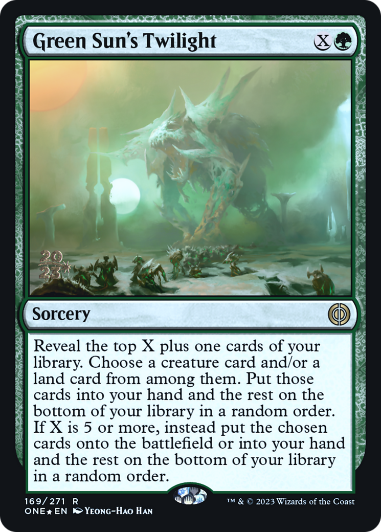 Green Sun's Twilight [Phyrexia: All Will Be One Prerelease Promos] | Fandemonia Ltd