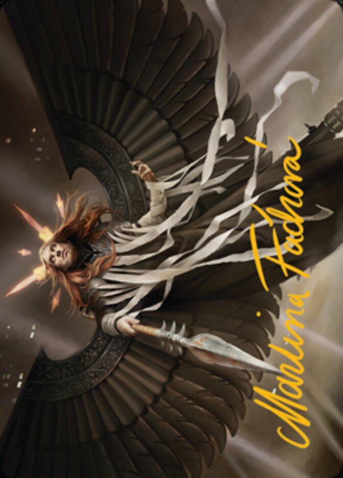 Angel of Suffering Art Card (Gold-Stamped Signature) [Streets of New Capenna Art Series] | Fandemonia Ltd