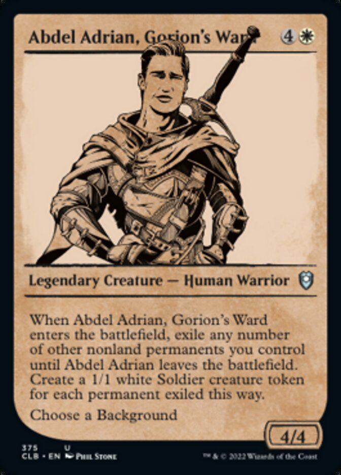 Abdel Adrian, Gorion's Ward (Showcase) [Commander Legends: Battle for Baldur's Gate] | Fandemonia Ltd