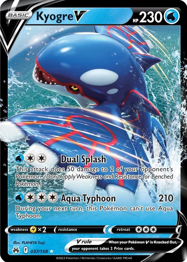 Kyogre V (037/159) [Sword & Shield: Crown Zenith] | Fandemonia Ltd