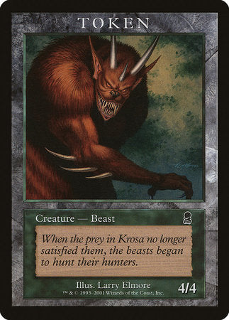 Beast Token (Odyssey) [Magic Player Rewards 2001] | Fandemonia Ltd