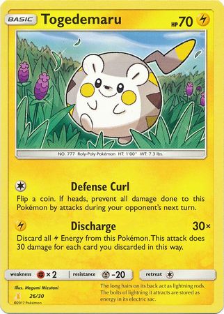 Togedemaru (26/30) [Sun & Moon: Trainer Kit - Alolan Raichu] | Fandemonia Ltd