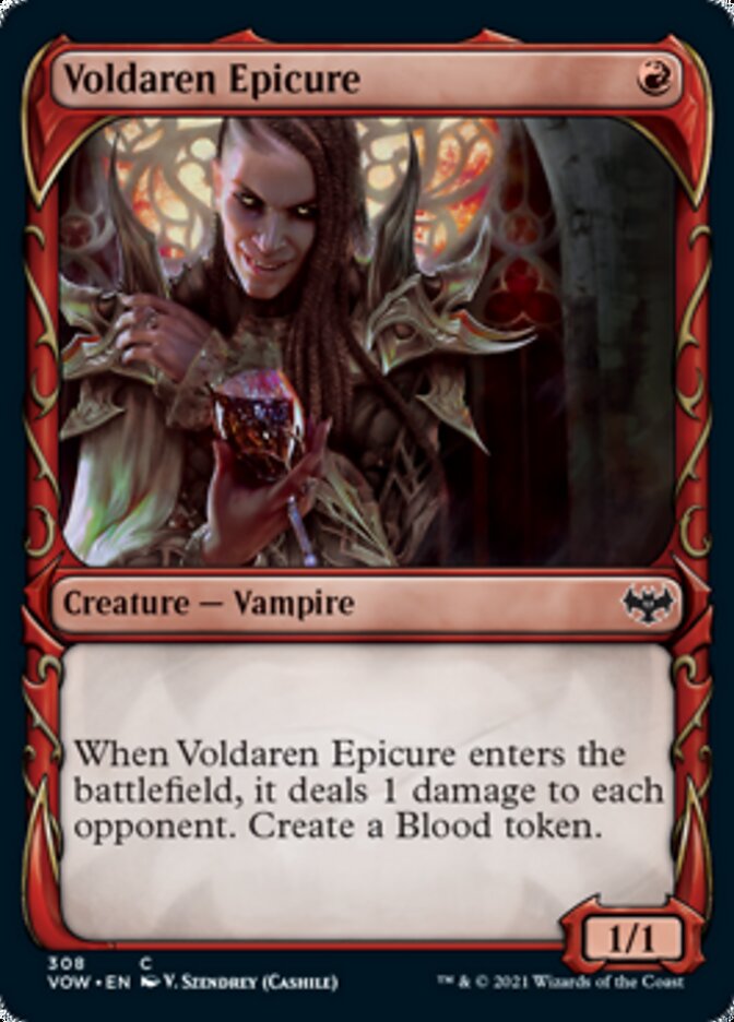 Voldaren Epicure (Showcase Fang Frame) [Innistrad: Crimson Vow] | Fandemonia Ltd